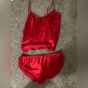 Red Silk Sleepwear